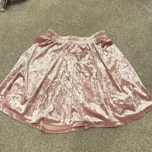 H&M velour pink skirt girl Sz 14Y
